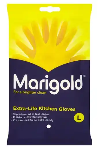 De Online Drogist Marigold extra-life kitchen gloves maat l 1pr aanbieding