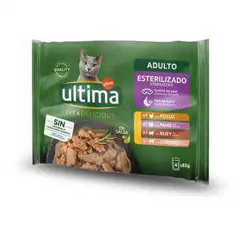 Zooplus 72 + 24 gratis! ultima cat wet fit & delicious 96 x 85 g - sterilized: vlees selectie (48 x 85g) aanbieding