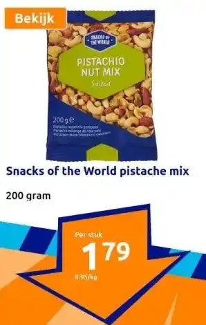 Action Snacks of the world pistache mix aanbieding