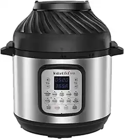 Amazon Instant pot duo crisp + heteluchtfriteuse 11-in-1 elektrische multikoker 5,7 l - snelkookpan, heteluchtfriteuse, slowcooker,  aanbieding