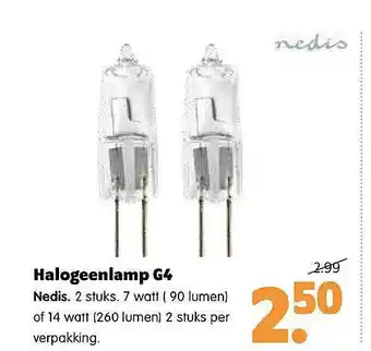 Plentyparts Halogeenlamp G4 Nedis aanbieding