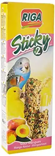 Amazon Riga 2 sticky stangen met exotische vruchten voor kanarievogels, per stuk verpakt (1 x 60 g) aanbieding