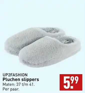 ALDI Pluchen slippers aanbieding