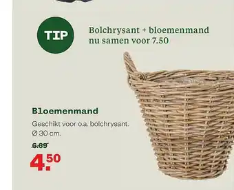 Welkoop Bloemenmand aanbieding