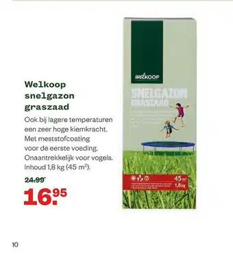 Welkoop Welkoop Snelgazon Graszaad aanbieding