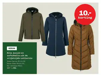 Welkoop Alle Jassen En Softshells Uit De Vrijetijds-Collectie 10.- Korting aanbieding