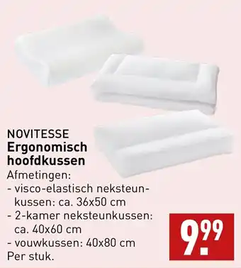 ALDI Ergonomisch hoofdkussen 40x60 cm aanbieding