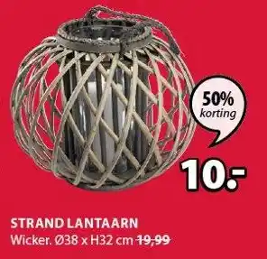 Jysk Strand lantaarn 38x32 cm aanbieding