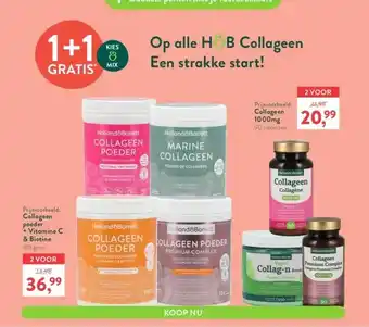 Holland & Barrett Collageen poeder + vitamine c & biotine aanbieding