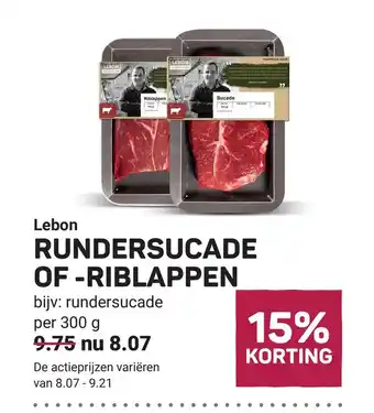 Ekoplaza Lebon rundersucade of-riblappen aanbieding