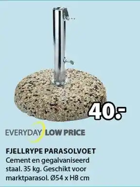 Jysk Fjellrype parasolvoet 54x8 cm aanbieding