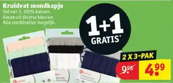 Kruidvat Kruidvat mondkapje 100% katoen aanbieding