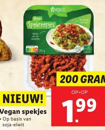 Lidl Vegan Spekreepjes 200 GRAM aanbieding