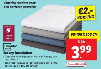 Lidl Jersey hoeslaken aanbieding
