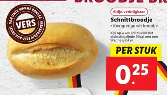 Lidl Schnittbroodje aanbieding