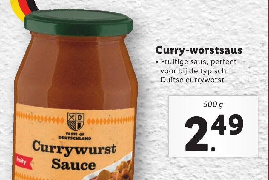 Curry worstsaus 500g aanbieding bij Lidl