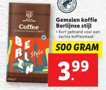 Lidl Gemalen koffie Berlijnse stijl 500 GRAM aanbieding