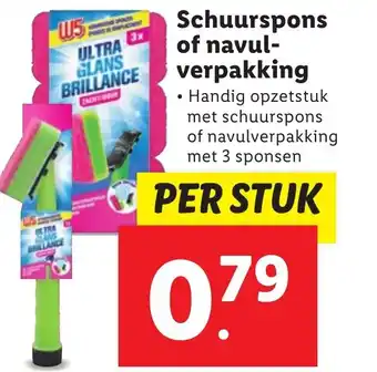 Lidl Schuurspons of navul verpakking aanbieding