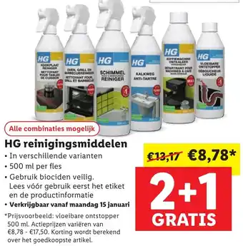 Lidl HG reinigingsmiddelen aanbieding