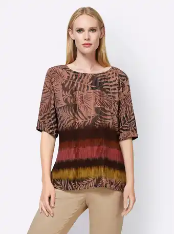 Heine Blouse met print in roodbruin/choco bedrukt van heine aanbieding