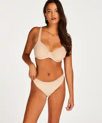 Hunkemoller Hunkemöller string mesh beige aanbieding