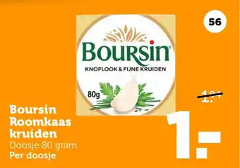 Coop Boursin Roomkaas kruiden aanbieding