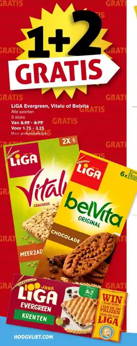 Hoogvliet LIGA Evergreen, Vitalu of Belvita aanbieding