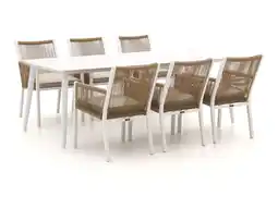 Kees Smit Manifesto rivola/sora 220cm dining tuinset 7-delig aanbieding