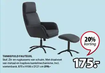 Jysk Tankefuld fauteuil 70x106x121 cm aanbieding