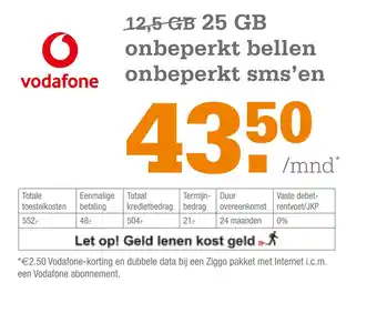 Telecombinatie Vodafone iPhone 11 64 GB aanbieding