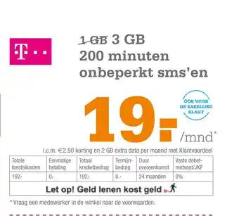 Telecombinatie T-mobile Samsung Galaxy A22 64 GB aanbieding