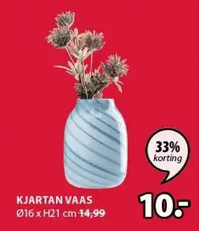 Jysk Kjartan vaas 16x21 cm aanbieding