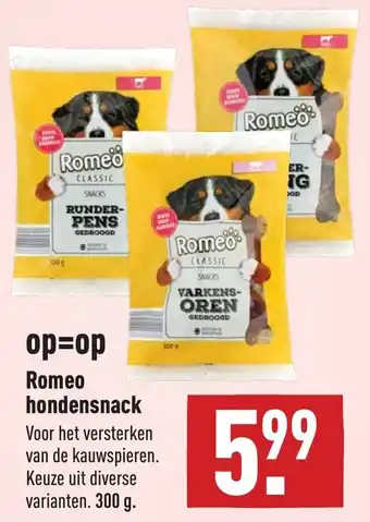 ALDI Romeo Honden snack 300g aanbieding