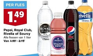 Hoogvliet Pepsi, Royal Club, Rivella of Sourcy aanbieding