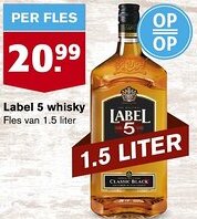 Hoogvliet Label 5 whisky aanbieding