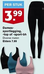 Hoogvliet Dames sportlegging, top of sport bh aanbieding