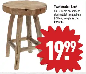 ALDI Teakhouten kruk aanbieding