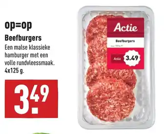 ALDI Beefburgers 4*125g aanbieding