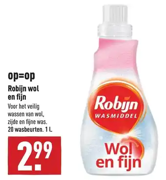 ALDI Robijn Wol en fijn 1L aanbieding