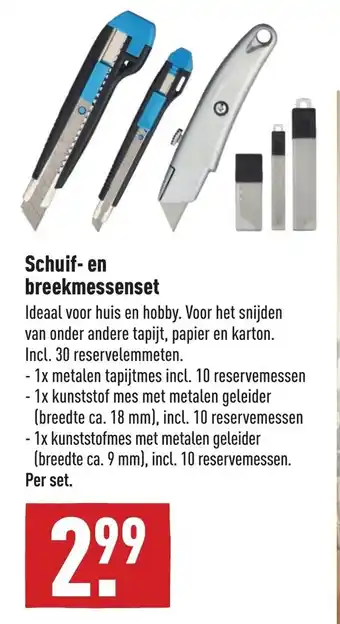 ALDI Schuif- en breekmessenset aanbieding