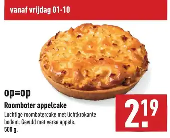 ALDI Roomboter appelcake 500g aanbieding