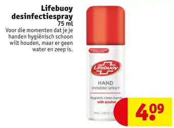 Kruidvat Lifebuoy desinfectiespray 75ml aanbieding