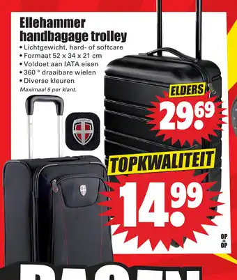 Dirk Ellehammer Handbagage trolley aanbieding