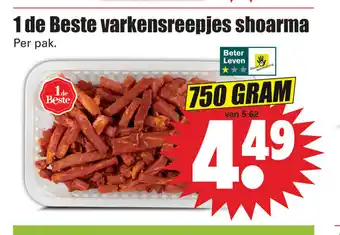 Dirk Varkensreepjes shoarma 750g aanbieding