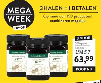 Holland & Barrett Manuka honey aanbieding