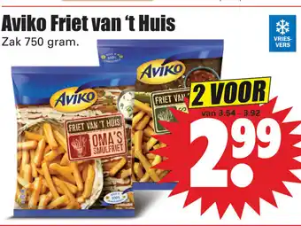 Dirk Aviko Friet van 't Huis 2*750g aanbieding