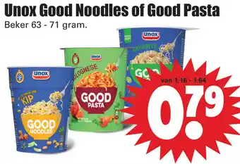 Dirk Unox Good Noodles of Good pasta 63-71g aanbieding