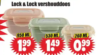 Dirk Lock & Lock vershouddoos 950ml aanbieding