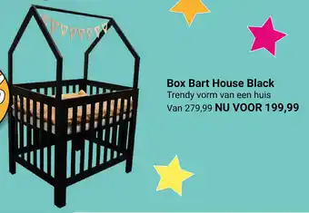 Van Asten BabySuperstore Colorfull Home Collection Box Bart House black aanbieding