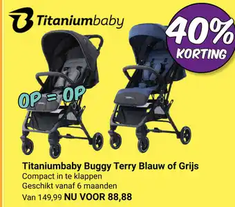 Van Asten BabySuperstore Titanium Baby Buggy Terry aanbieding